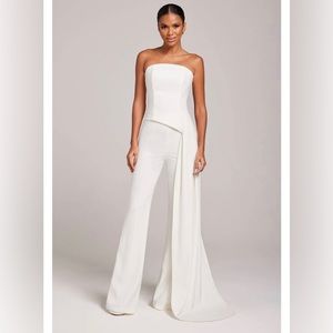 Nadine Merabi Faye white top and Charlotte white pants set size S/M